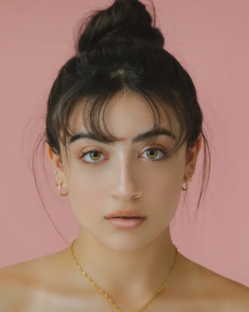 Beauty model with perfect foundation